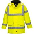 Oxford Weave 300D Womens Class 3 Hi Vis Traffic Jacket Yellow XS