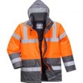 Oxford Weave 300D Class 3 Hi Vis Two Tone Traffic Jacket Orange / Grey M