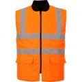 Oxford Weave 300D Class 2 Reversible Hi Vis Body Warmer Orange 2XL