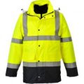 Oxford Weave 300D Class 3 Hi Vis 4-in-1 Traffic Jacket Yellow / Navy 3XL