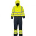 Oxford Weave 300D Class 3 Hi Vis Contrast Overall Yellow / Navy S