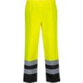 Oxford Weave 300D Class 2 Two Tone Hi Vis Trousers Yellow / Black 3XL