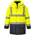 Oxford Weave 300D Class 3 Hi Vis 5-in1 Executive Jacket Yellow / Navy XL