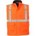 Biz Flame Hi-Vis Flame Resistant Rain Body Warmer Orange M