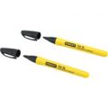 Stanley Black Fine Tip Permanent Marker Pens Pack of 2