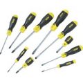 Stanley 10 Piece Cushion Grip Pozi & Slotted Screwdriver Set