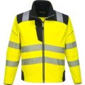 PW3 Hi Vis Soft Shell Winter Rain Jacket Yellow / Black L