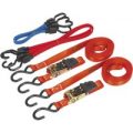 Sealey 6 Piece Tie Down Ratchet & Bungee Cord Set