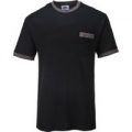 Portwest Mens Texo Contrast Pocket T Shirt Black 3XL