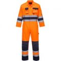 Portwest Nantes Hi Vis Overalls Orange / Navy M