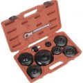 Sealey VS7007 9 Piece Oil Filter Cap Wrench Set For Commercial Vehicles