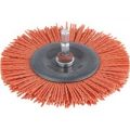 Wolfcraft Abrasive Nylon Bristle Wheel Brush 100mm 6.35mm Shank